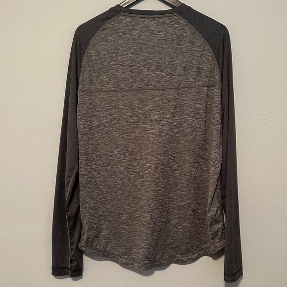 AE Outfitters Men's 360 Extreme Flex Long Sleeve Dark/Light Heather Gray Size L - Picture 11 of 16